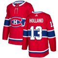 Montreal Canadiens #13 Peter Holland Premier Red Home NHL Jersey