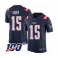 New England Patriots #15 NKeal Harry Limited Navy Blue Rush Vapor Untouchable 100th Season Football Jersey