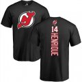 New Jersey Devils #14 Adam Henrique Black Backer T-Shirt
