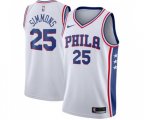 Philadelphia 76ers #25 Ben Simmons Swingman White Home Basketball Jersey - Association Edition