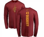 Cleveland Cavaliers #43 Brad Daugherty Maroon Backer Long Sleeve T-Shirt