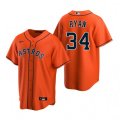 Nike Houston Astros #34 Nolan Ryan Orange Alternate Stitched Baseball Jersey