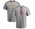 Cincinnati Bengals #57 Vincent Rey Ash Backer T-Shirt