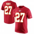 Kansas City Chiefs #27 Kareem Hunt Red Rush Pride Name & Number T-Shirt