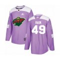 Minnesota Wild #49 Victor Rask Authentic Purple Fights Cancer Practice Hockey Jersey