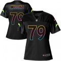 Women Los Angeles Chargers #79 Kenny Wiggins Game Black Fashion NFL Jersey