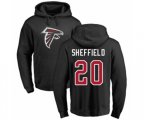 Atlanta Falcons #20 Kendall Sheffield Black Name & Number Logo Pullover Hoodie