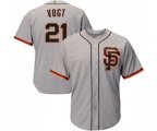 San Francisco Giants #21 Stephen Vogt Replica Grey Road 2 Cool Base Baseball Jersey