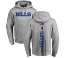 Buffalo Bills #4 Stephen Hauschka Ash Backer Pullover Hoodie