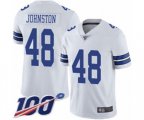 Dallas Cowboys #48 Daryl Johnston White Vapor Untouchable Limited Player 100th Season Football Jersey