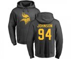 Minnesota Vikings #94 Jaleel Johnson Ash One Color Pullover Hoodie