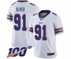 Buffalo Bills #91 Ed Oliver White Vapor Untouchable Limited Player 100th Season Football Jersey