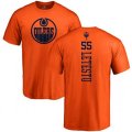 Edmonton Oilers #55 Mark Letestu Orange One Color Backer T-Shirt