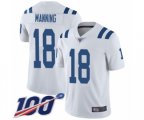 Indianapolis Colts #18 Peyton Manning White Vapor Untouchable Limited Player 100th Season Football Jersey