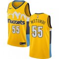 Denver Nuggets #55 Dikembe Mutombo Authentic Gold Alternate NBA Jersey Statement Edition
