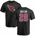 Arizona Cardinals #28 Jamar Taylor Black Name & Number Logo T-Shirt