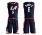 Los Angeles Clippers #8 Moe Harkless Swingman Navy Blue Basketball Suit Jersey - City Edition