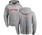 New York Knicks #20 Kevin Knox Ash Backer Pullover Hoodie