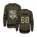 Los Angeles Kings #68 Samuel Fagemo Authentic Green Salute to Service Hockey Jersey