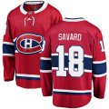 Montreal Canadiens #18 Serge Savard Authentic Red Home Fanatics Branded Breakaway NHL Jersey