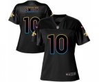 Women New Orleans Saints #10 Tre'Quan Smith Game Black Fashion Football Jersey