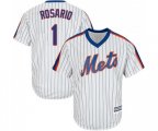 New York Mets #1 Amed Rosario Replica White Alternate Cool Base Baseball Jersey