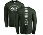 New York Jets #30 Rashard Robinson Green Backer Long Sleeve T-Shirt