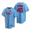 Nike St. Louis Cardinals #45 Bob Gibson Light Blue Alternate Stitched Baseball Jersey