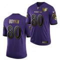 Baltimore Ravens #80 Miles Boykin Nike Purple 25th Anniversary Speed Machine Golden Limited Jersey