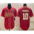 Kansas City Chiefs #10 Isiah Pacheco Red With Super Bowl LVII Patch Cool Base Stitched Baseball Jersey