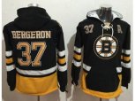 Boston Bruins #37 Patrice Bergeron Black Name & Number Pullover NHL Hoodie