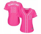 Women's Boston Red Sox #16 Andrew Benintendi Authentic Pink Fashion Baseball Jersey