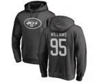 New York Jets #95 Quinnen Williams Ash One Color Pullover Hoodie