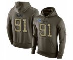 Tennessee Titans #91 Cameron Wake Green Salute To Service Pullover Hoodie