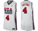 Nike Team USA #4 Christian Laettner Swingman White 2012 Olympic Retro Basketball Jersey