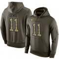 New Orleans Saints #11 Tommylee Lewis Green Salute To Service Men's Pullover Hoodie