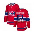 Montreal Canadiens #51 Gustav Olofsson Authentic Red USA Flag Fashion Hockey Jersey