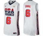 Nike Team USA #6 Patrick Ewing Authentic White 2012 Olympic Retro Basketball Jersey