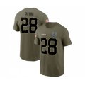 Indianapolis Colts #28 Jonathan Taylor 2022 Olive Salute to Service T-Shirt