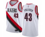 Portland Trail Blazers #43 Anthony Tolliver Swingman White Basketball Jersey - Association Edition