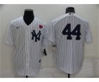 New York Yankees #44 Reggie Jackson White No Name Stitched Rose Nike Cool Base Throwback Jersey
