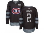 Montreal Canadiens #2 Doug Harvey Authentic Black 1917-2017 100th Anniversary NHL Jersey