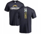 Los Angeles Chargers #36 Roderic Teamer Navy Blue Backer T-Shirt