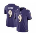 Baltimore Ravens #9 Justin Tucker Purple 2023 F.U.S.E Vapor Jersey