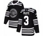 Chicago Blackhawks #3 Pierre Pilote Authentic Black 2019 Winter Classic NHL Jersey
