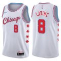 Nike Chicago Bulls #8 Zach LaVine Swingman White NBA Jersey - City Edition