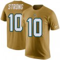 Jacksonville Jaguars #10 Jaelen Strong Gold Rush Pride Name & Number T-Shirt