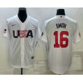 USA Baseball #16 Will Smith 2023 White World Baseball Classic Stitched Jersey