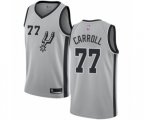 San Antonio Spurs #77 DeMarre Carroll Swingman Silver Basketball Jersey Statement Edition