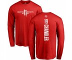 Houston Rockets #19 Tyson Chandler Red Backer Long Sleeve T-Shirt